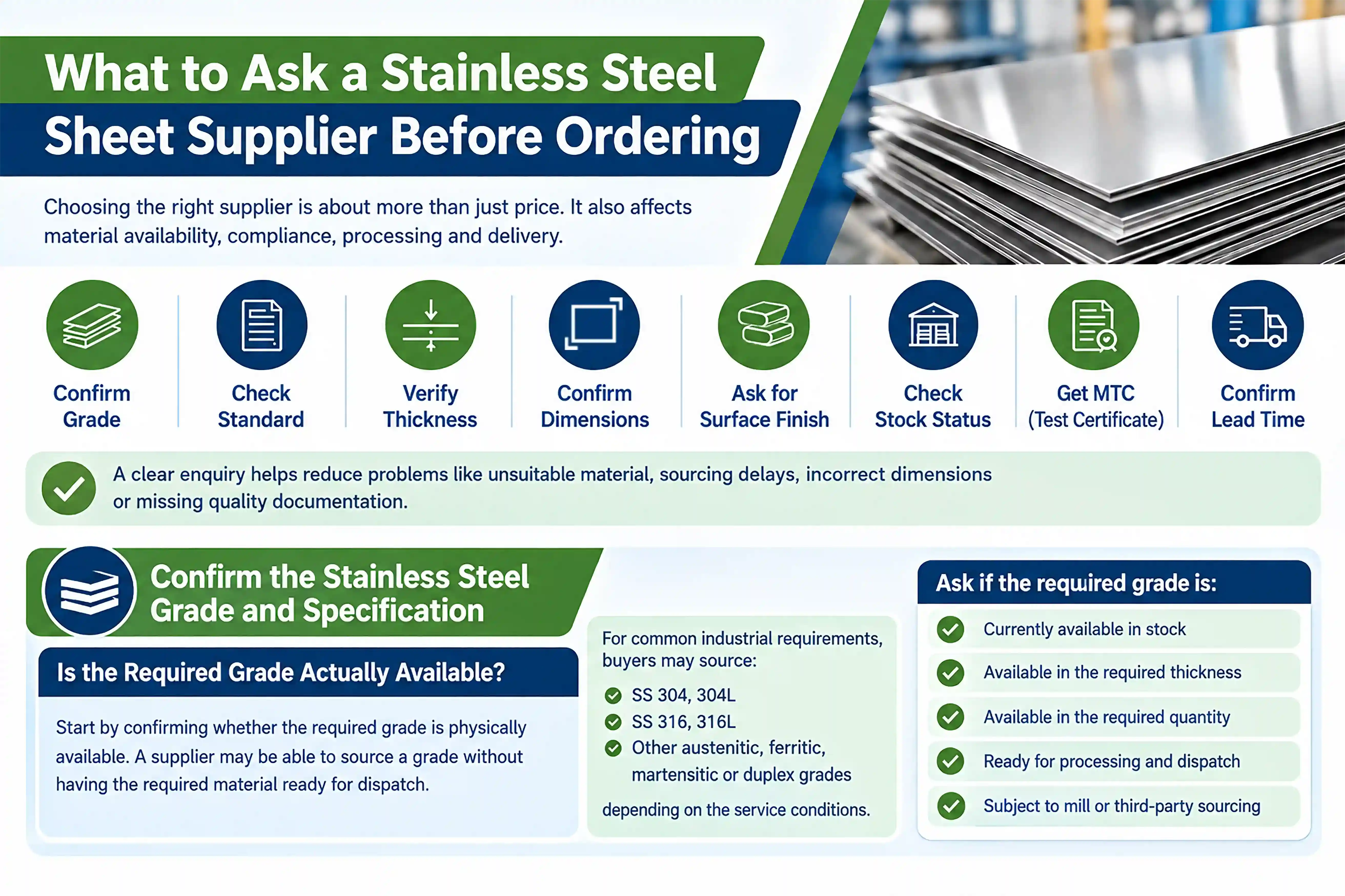 Questions to Ask a Stainless Steel Sheet Supplier Before Ordering